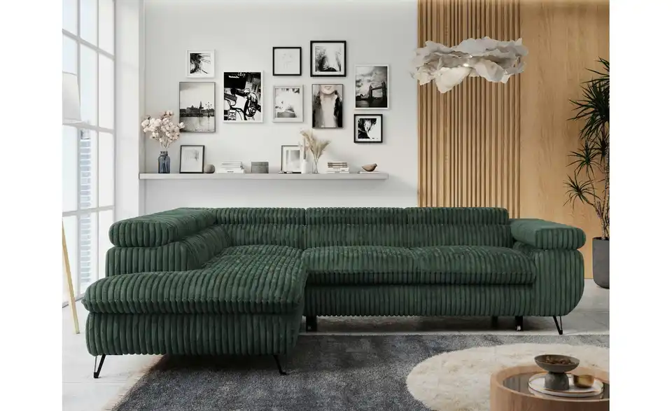 Ecksofa Grün Peter, in Wohnsituation