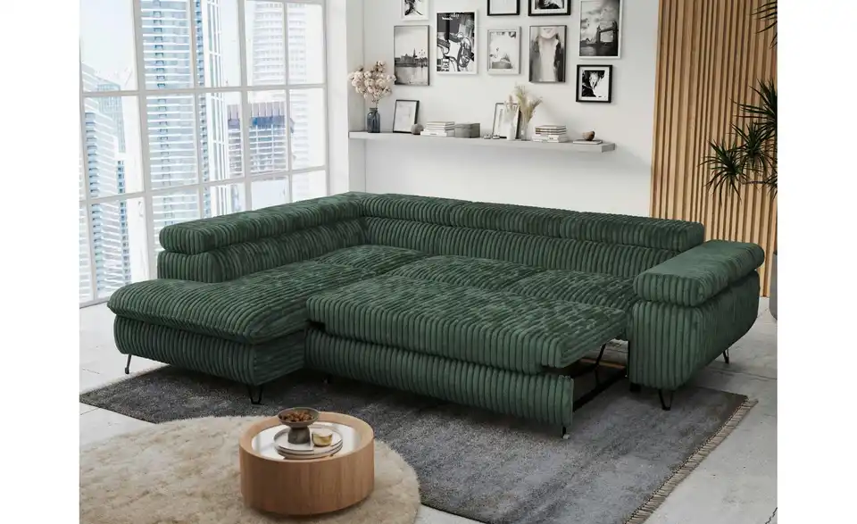 Ecksofa Grün Peter, in Wohnsituation