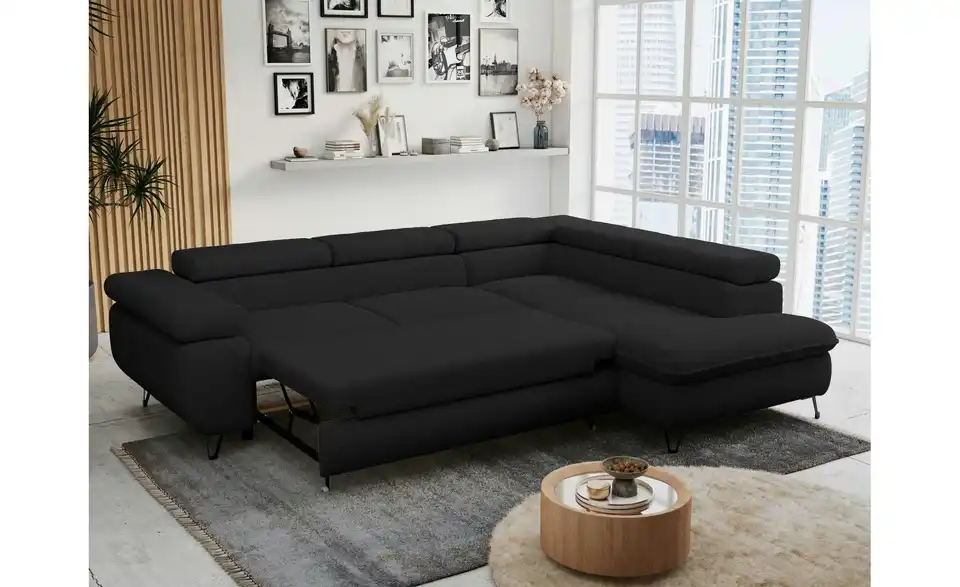 Ecksofa Schwarz Peter, in Wohnsituation