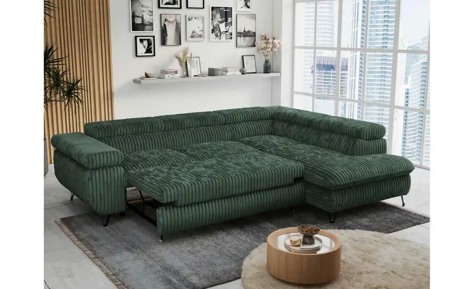 Ecksofa Grün Peter, in Wohnsituation