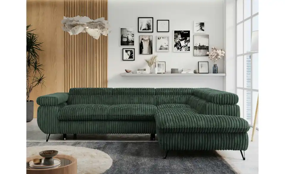 Ecksofa Grün Peter, in Wohnsituation