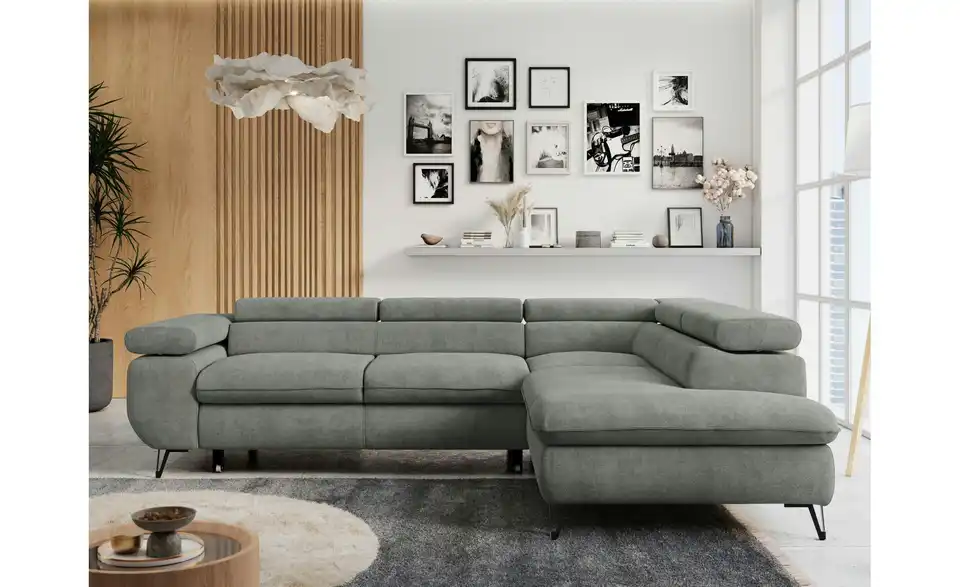 Ecksofa Grau Peter, in Wohnsituation