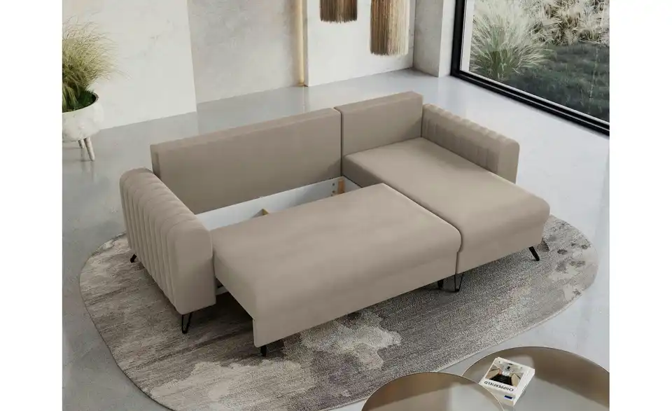 Ecksofa Beige, Funktionsansicht