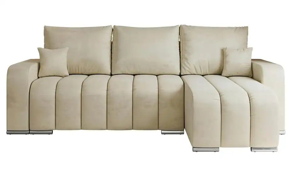 Ecksofa Beige, Frontansicht
