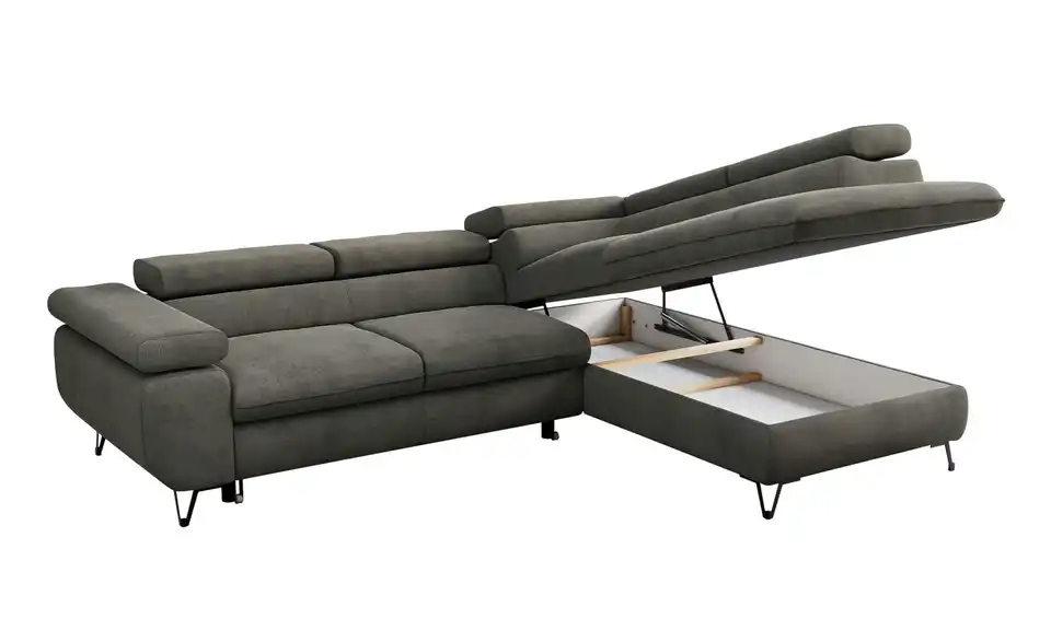 Ecksofa Dunkelgrau Peter, Detailansicht