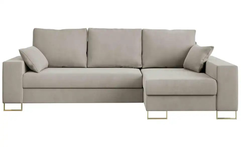 Ecksofa Beige, Frontansicht