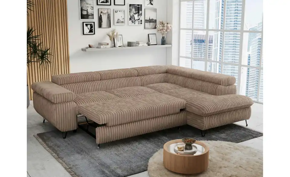 Ecksofa Braun Peter, in Wohnsituation