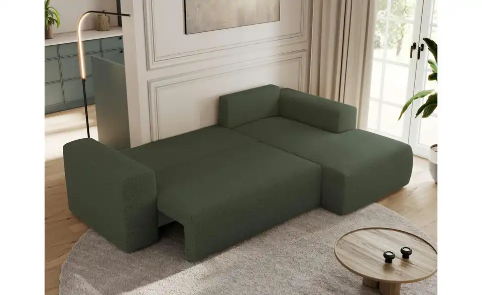 Ecksofa Grün, in Wohnsituation