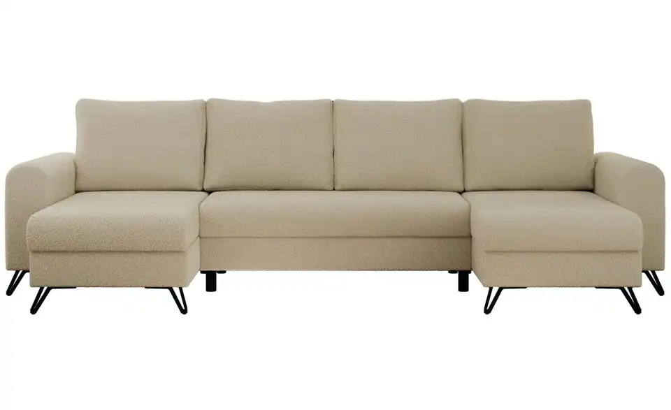 Wohnlandschaft Beige, Frontansicht