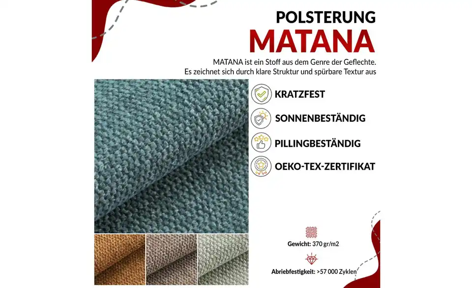 Wohnlandschaft Türkis, Bild mit Text