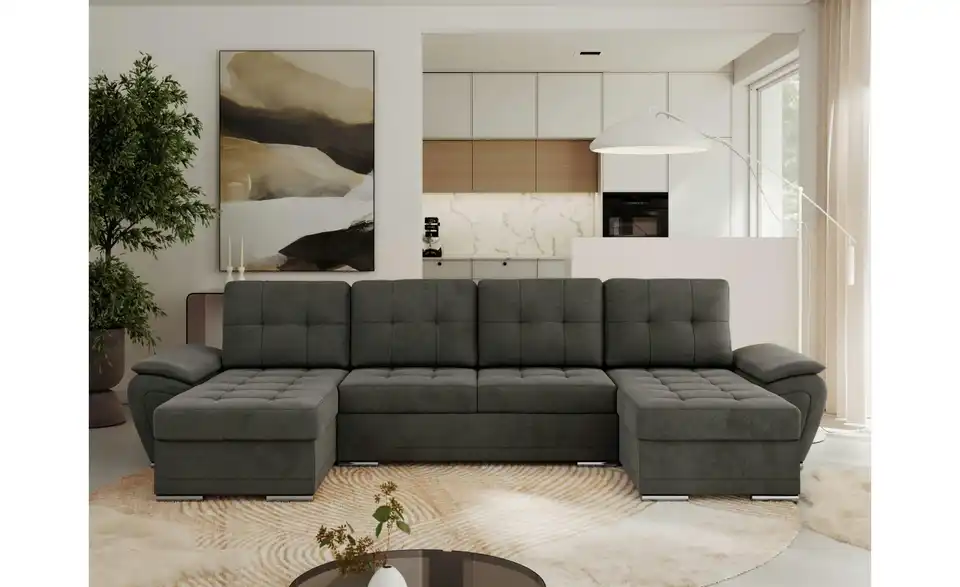 Wohnlandschaft Dunkelgrau, in Wohnsituation