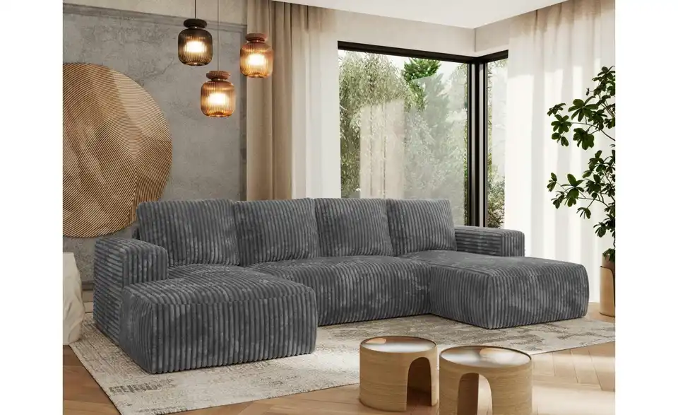 Wohnlandschaft Dunkelgrau, in Wohnsituation