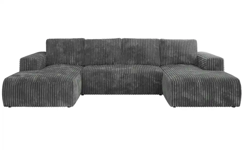 Wohnlandschaft Dunkelgrau, Frontansicht