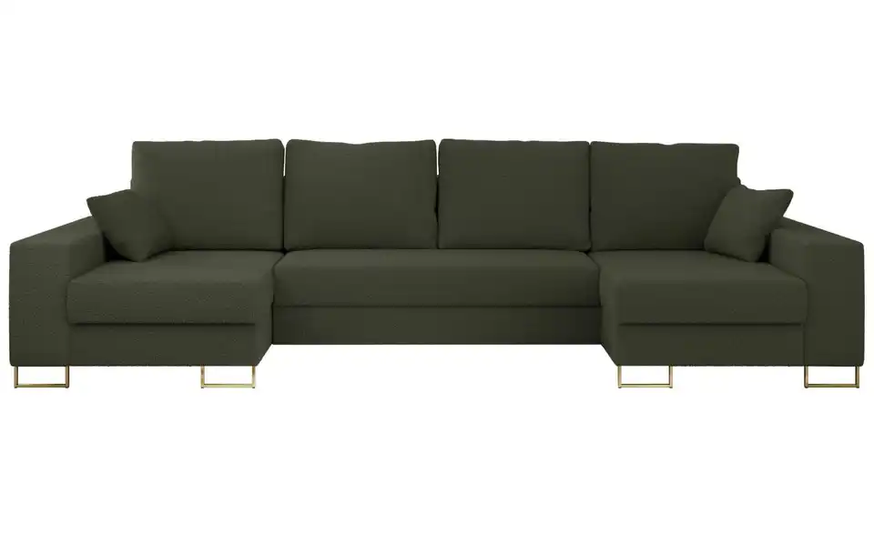 Wohnlandschaft Grün, Frontansicht