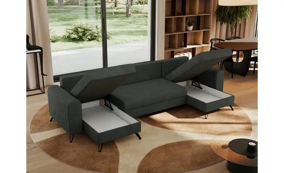 Wohnlandschaft Dunkelgrau, in Wohnsituation