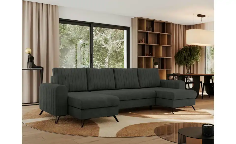 Wohnlandschaft Dunkelgrau, in Wohnsituation