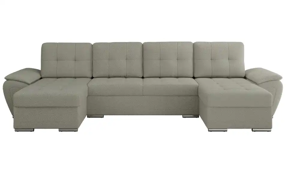 Wohnlandschaft Hellgrau, Frontansicht