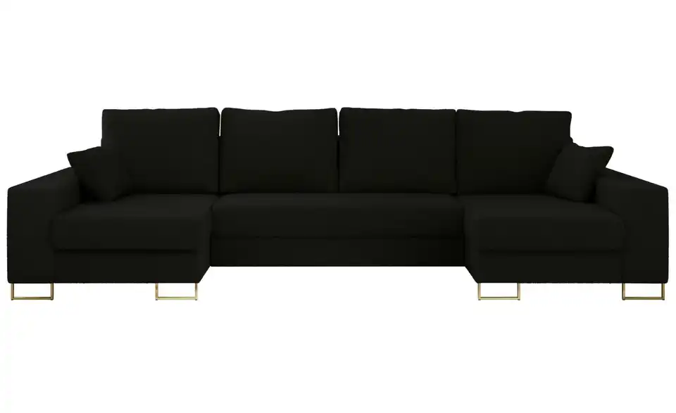 Wohnlandschaft Schwarz, Frontansicht