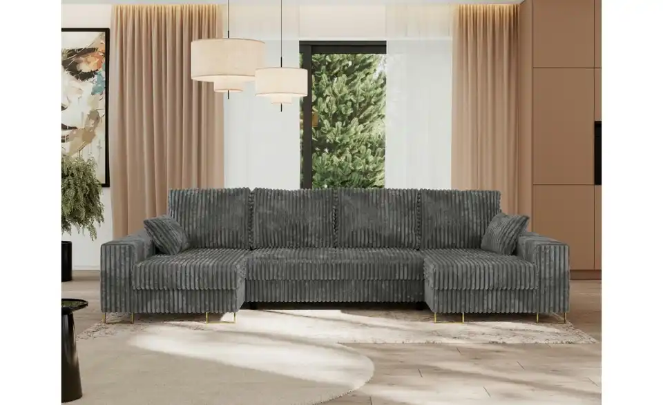 Wohnlandschaft Dunkelgrau, in Wohnsituation