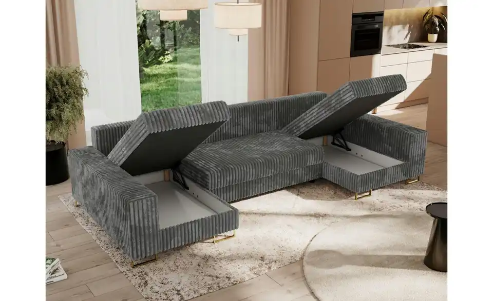 Wohnlandschaft Dunkelgrau, in Wohnsituation