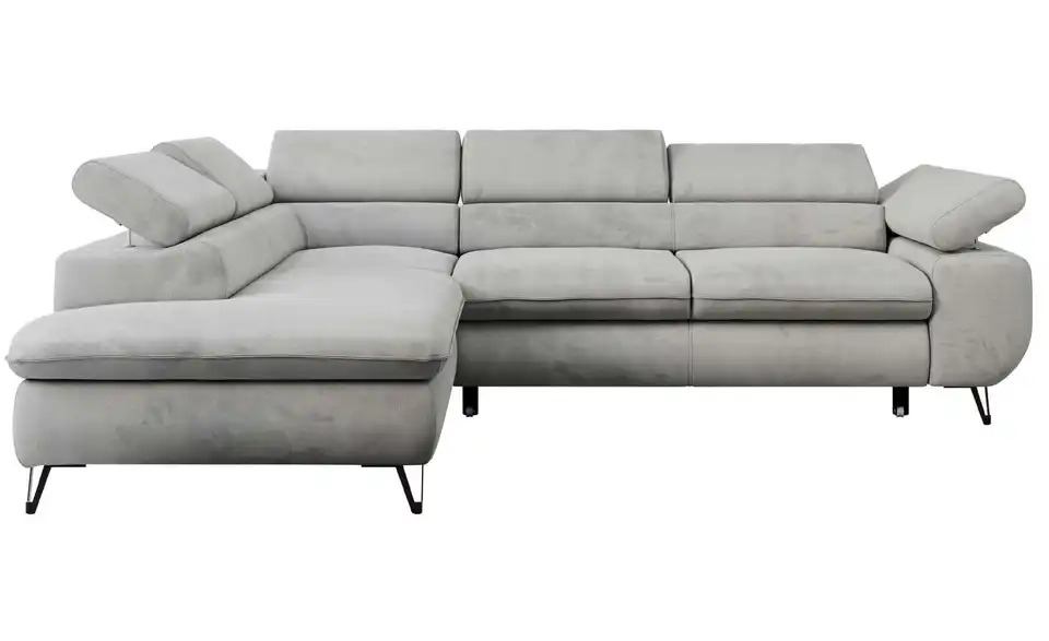 Ecksofa Hellgrau Peter, Frontansicht