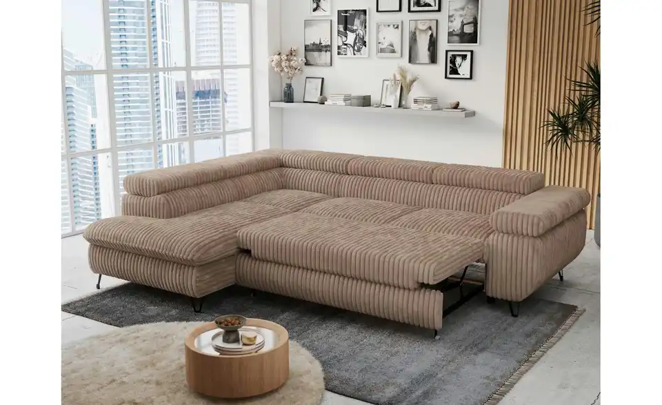 Ecksofa Braun Peter, in Wohnsituation