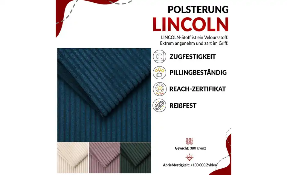 Ecksofa Beige, Bild mit Text