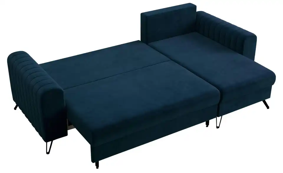 Ecksofa Royalblau, Detailansicht
