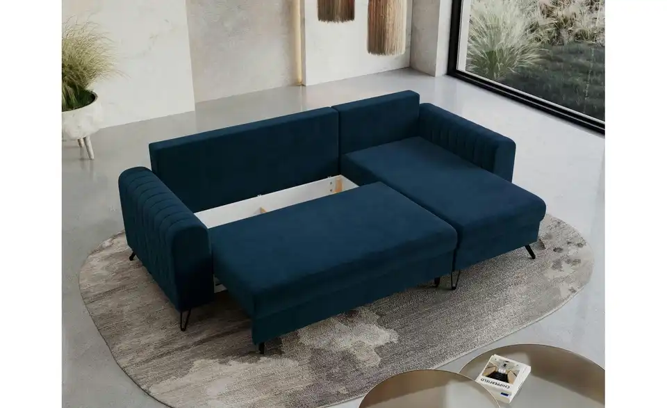 Ecksofa Royalblau, Funktionsansicht