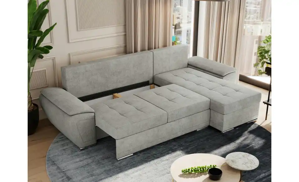 Ecksofa Hellgrau, Funktionsansicht
