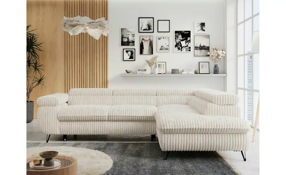 Ecksofa Beige Peter, in Wohnsituation