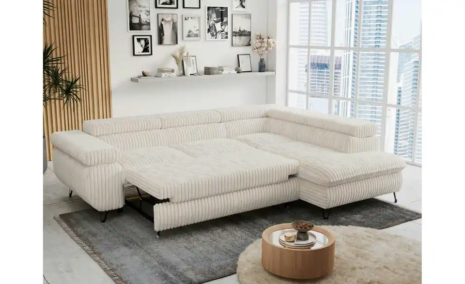 Ecksofa Beige Peter, in Wohnsituation