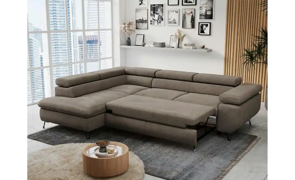 Ecksofa Braun Peter, in Wohnsituation