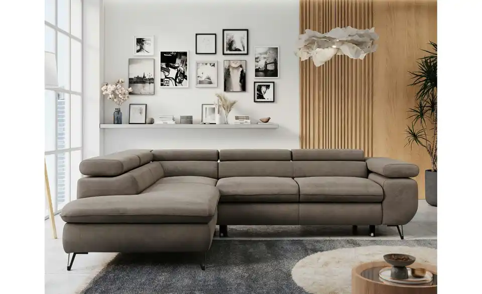 Ecksofa Braun Peter, in Wohnsituation