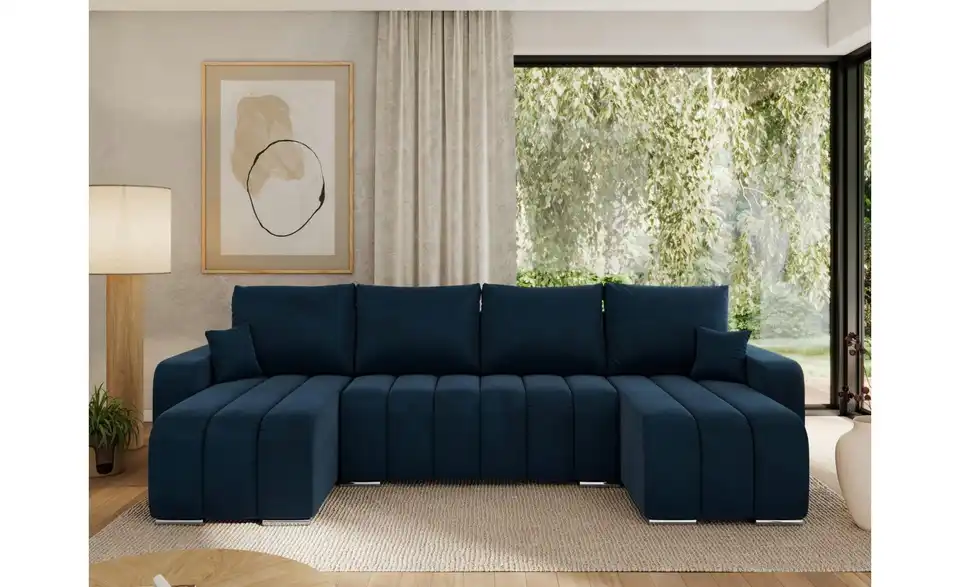 Wohnlandschaft Dunkelblau, in Wohnsituation