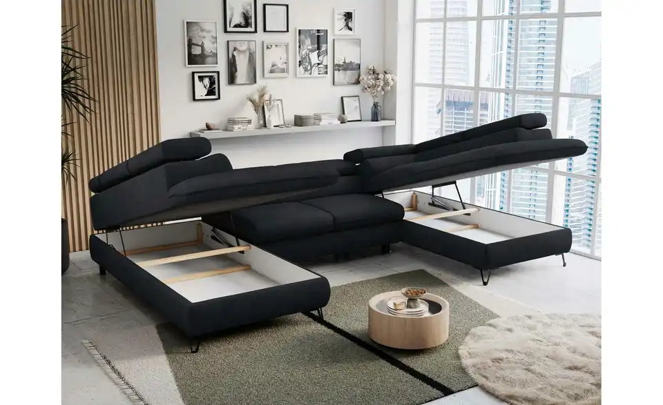 Wohnlandschaft Schwarz, Funktionsansicht