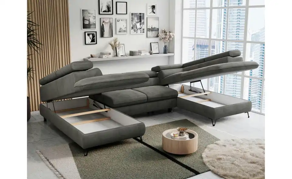 Wohnlandschaft Dunkelgrau, Funktionsansicht