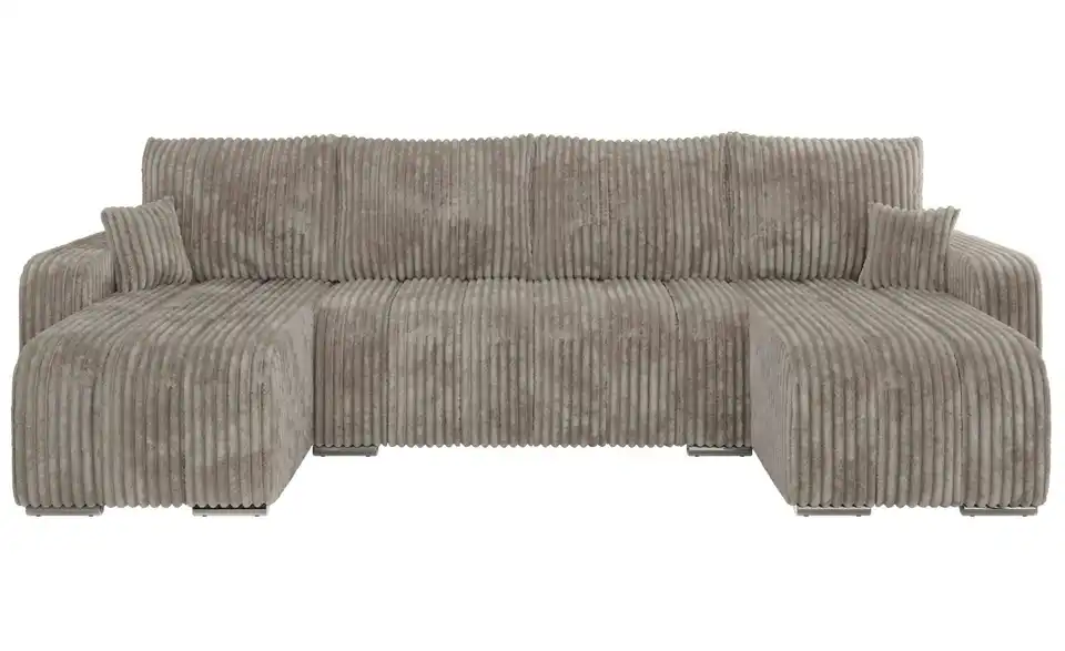 Wohnlandschaft Hellbraun, Frontansicht