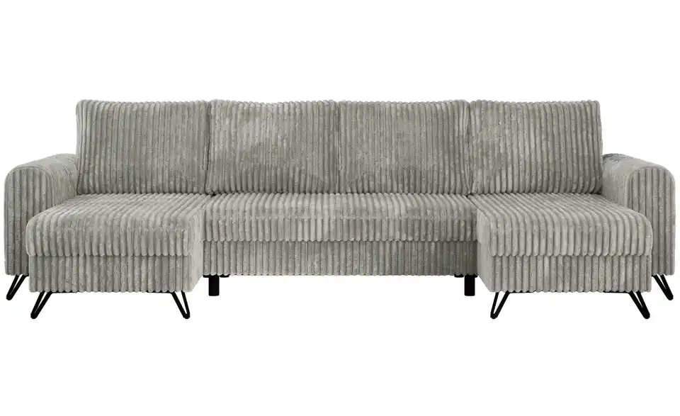 Wohnlandschaft Hellgrau, Frontansicht