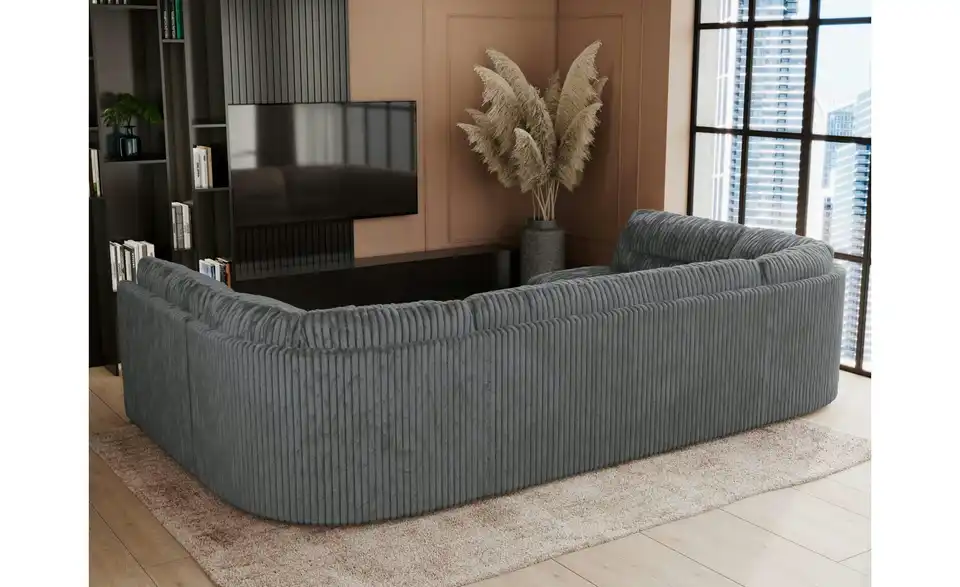 Wohnlandschaft Dunkelgrau, Rückansicht