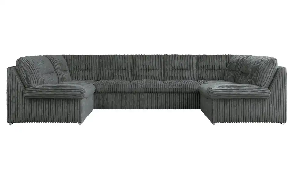 Wohnlandschaft Dunkelgrau, Frontansicht