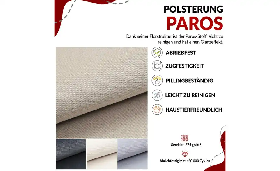 Wohnlandschaft Creme, Bild mit Text