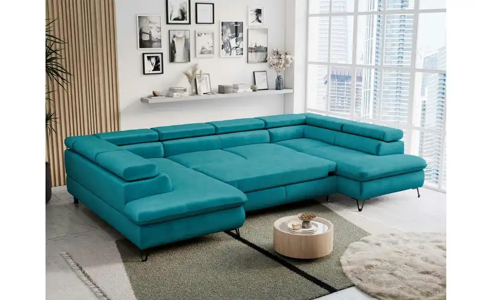 Wohnlandschaft Blau, in Wohnsituation