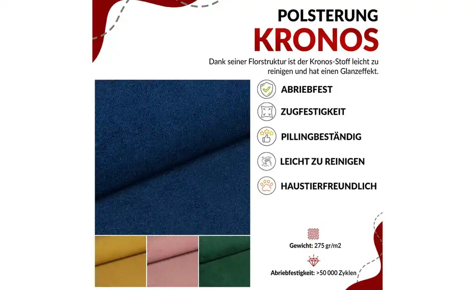 Wohnlandschaft Blau, Bild mit Text