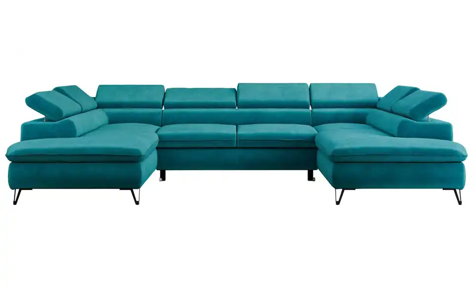 Wohnlandschaft Blau, Frontansicht