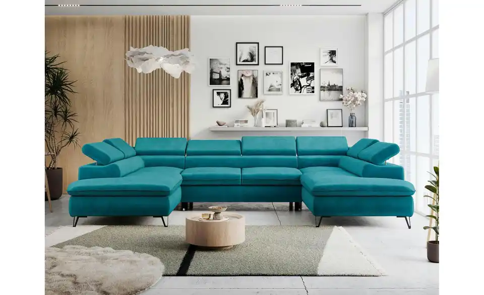 Wohnlandschaft Blau, in Wohnsituation