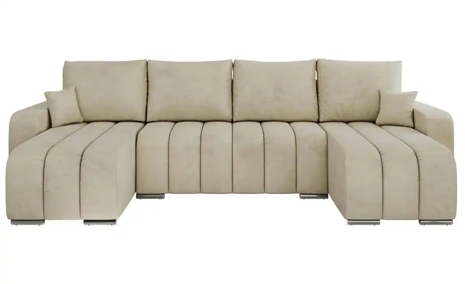 Wohnlandschaft Beige, Frontansicht