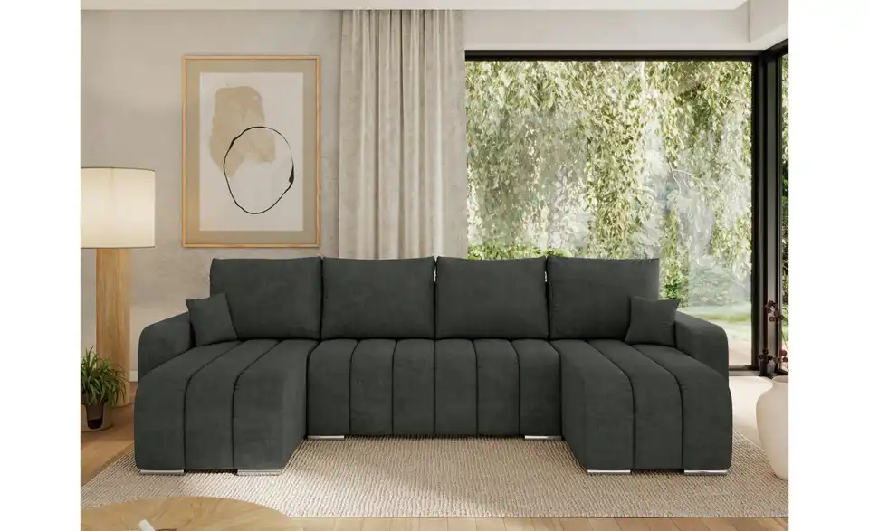 Wohnlandschaft Dunkelgrau, in Wohnsituation