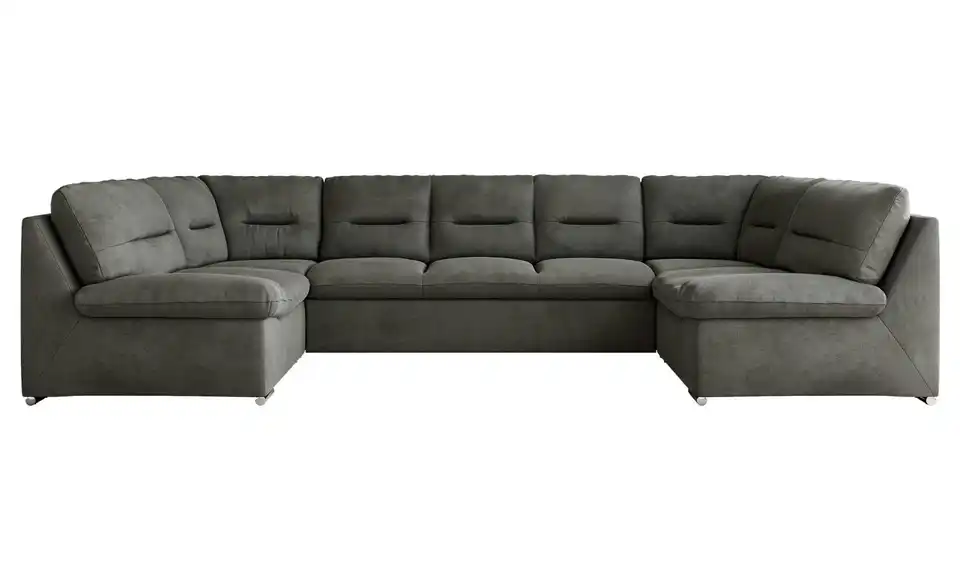 Wohnlandschaft Dunkelgrau, Frontansicht