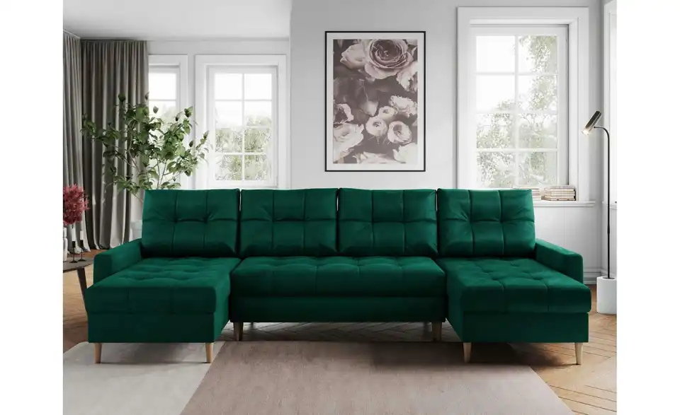 Wohnlandschaft Dunkelgrün, in Wohnsituation